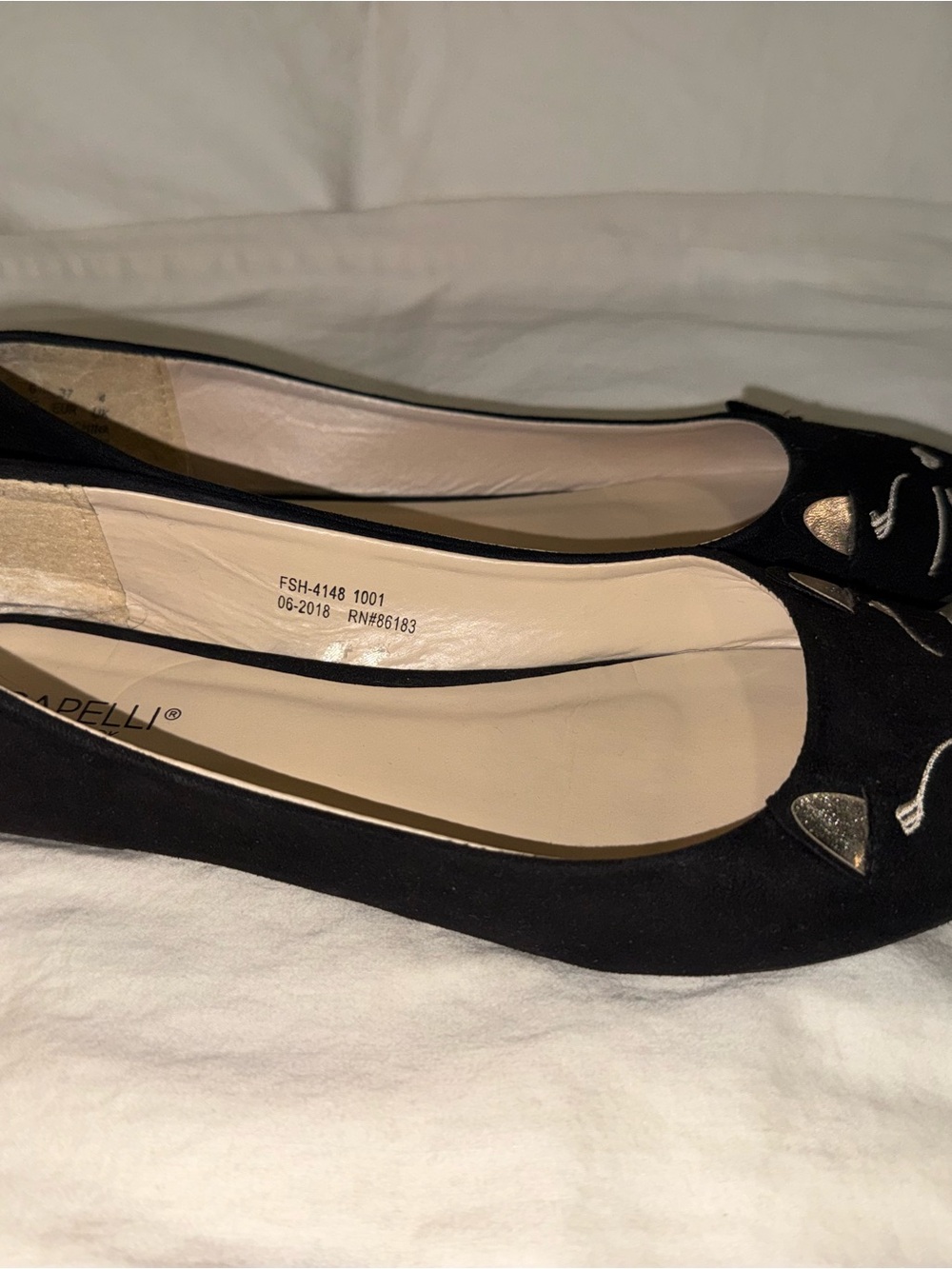 Capelli Black Cat Ballet Flats Cute Kitty Shoes Size 
6